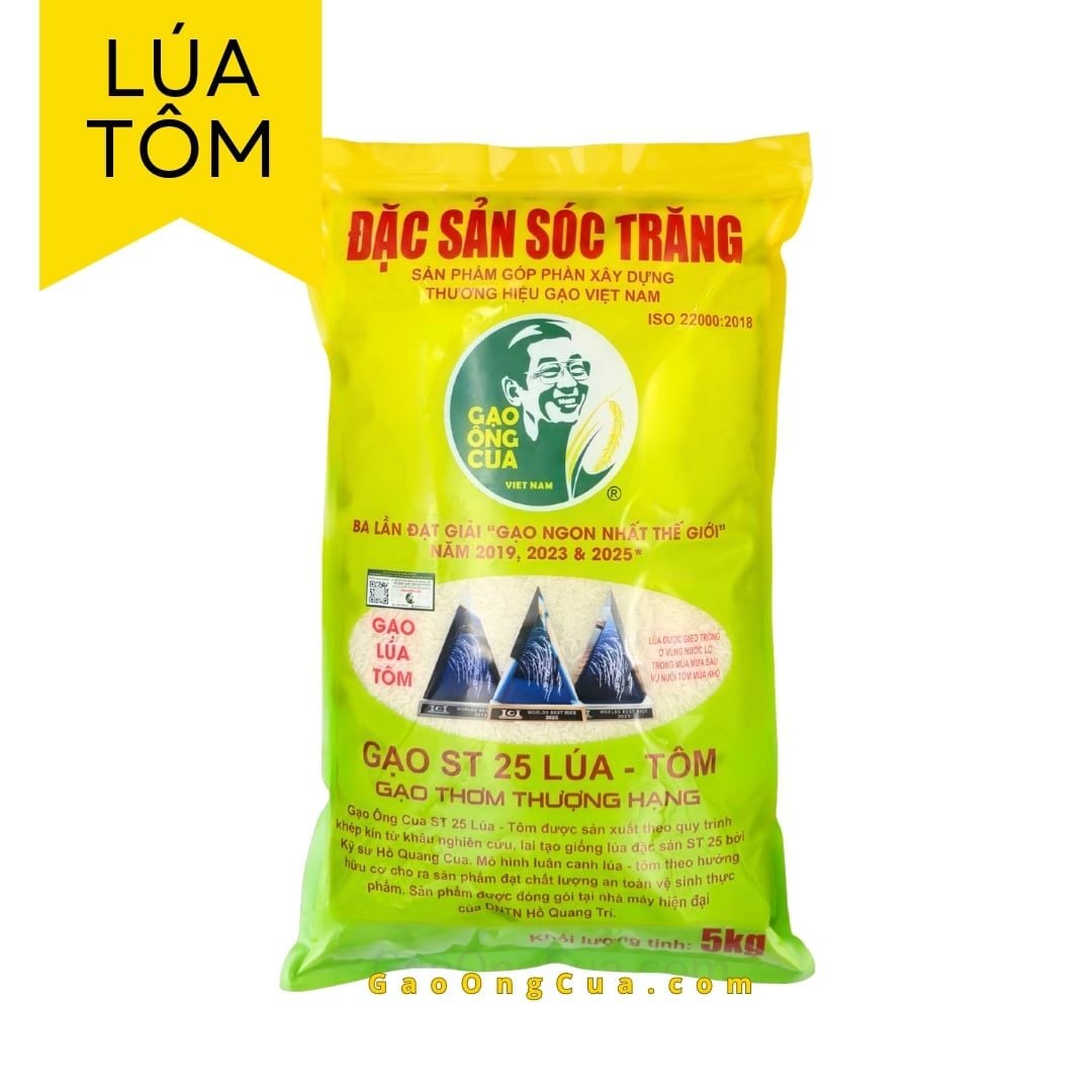 Gạo Ông Cua ST25 Lúa Tôm túi 5 kg