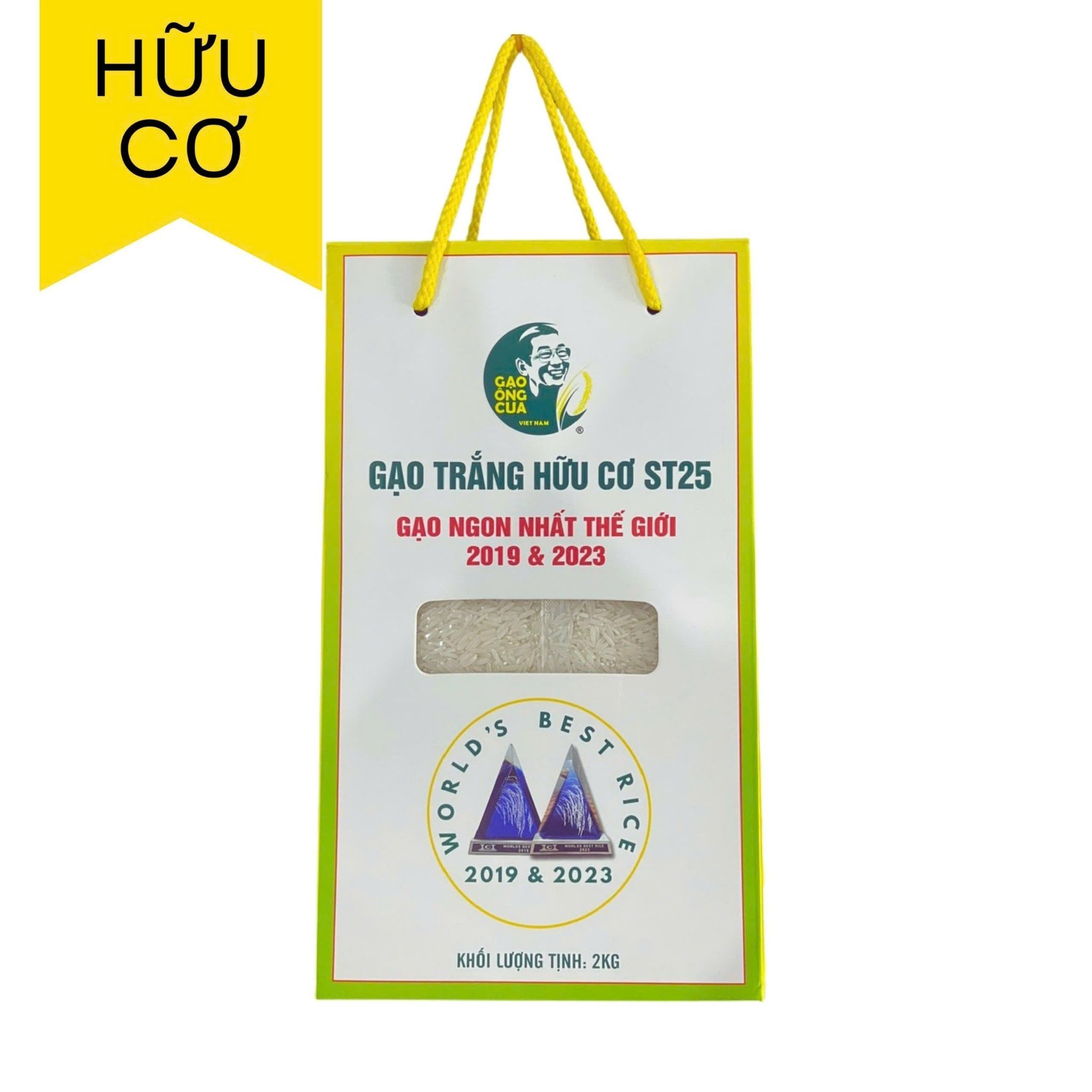 Gạo Ông Cua ST25 Hữu cơ hộp 2 kg